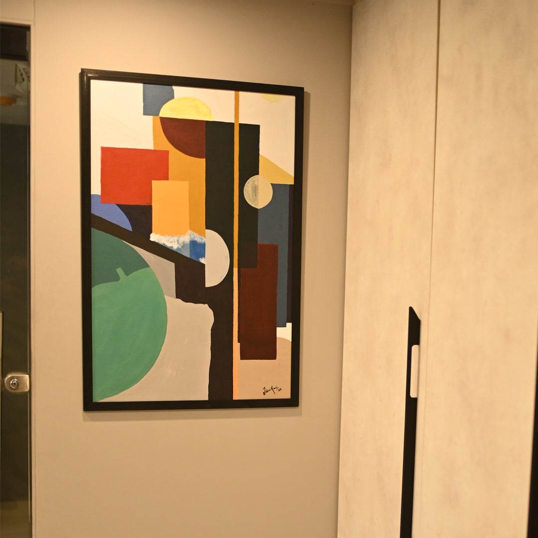 Geometric painting - Picturesque by Rabia Nasir
