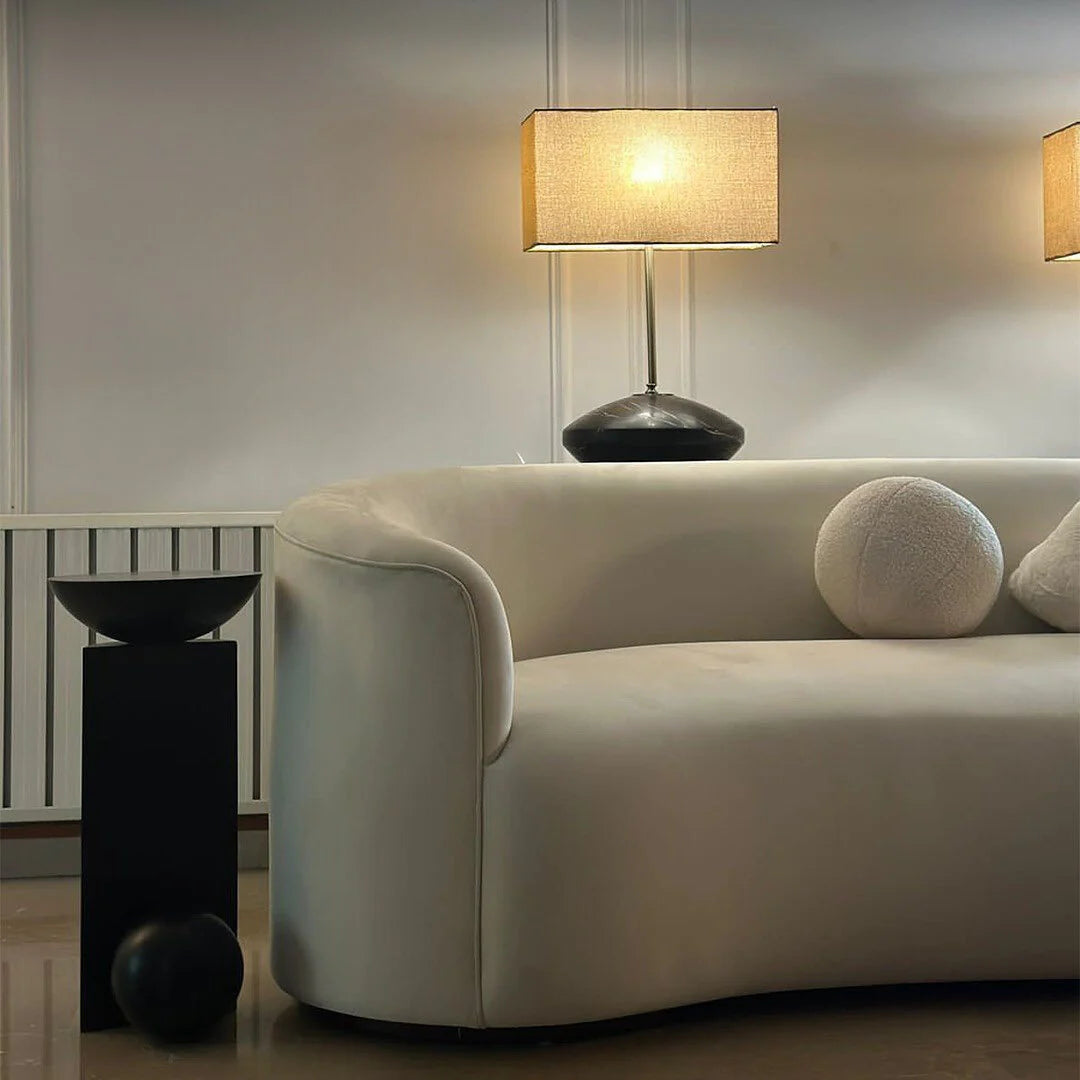 Cream Curved Sofa
