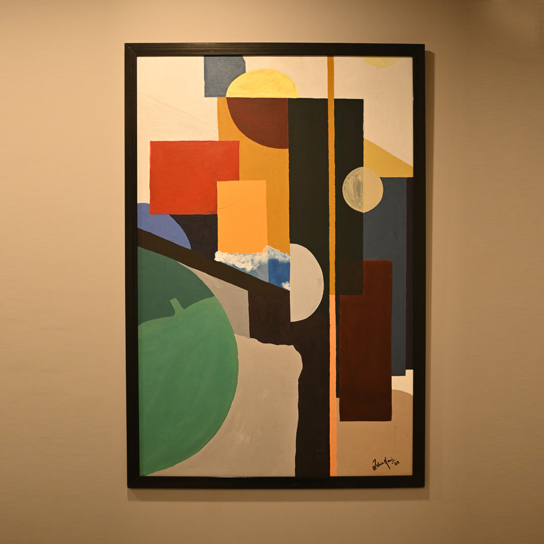 Geometric painting - Picturesque by Rabia Nasir