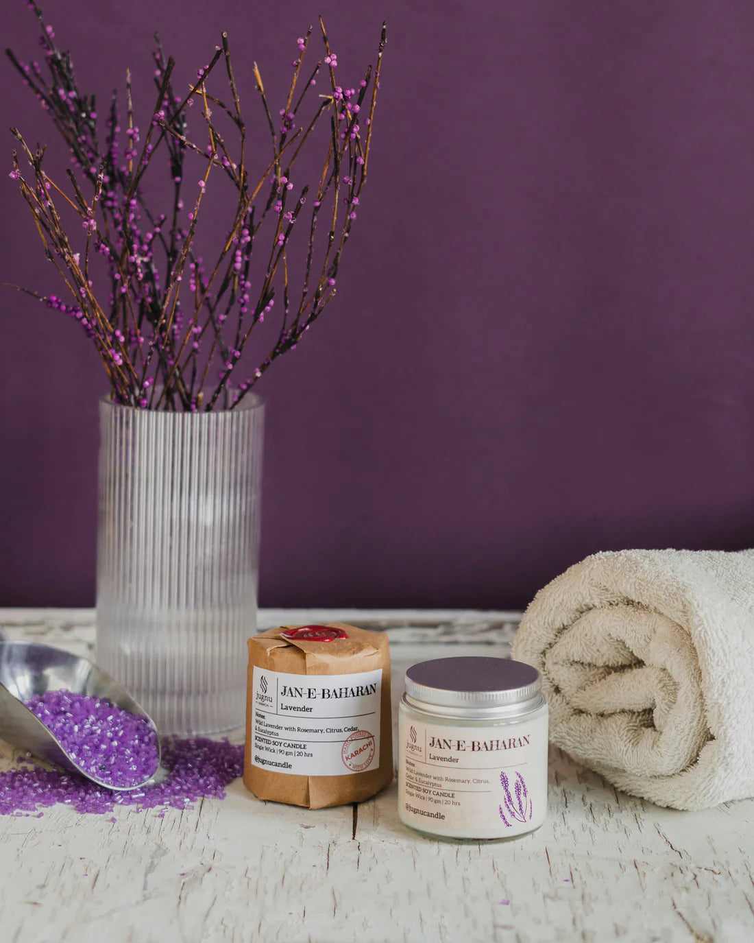 Jan-e-Baharan (Lavender) - Scented Soy Candle_ jugno