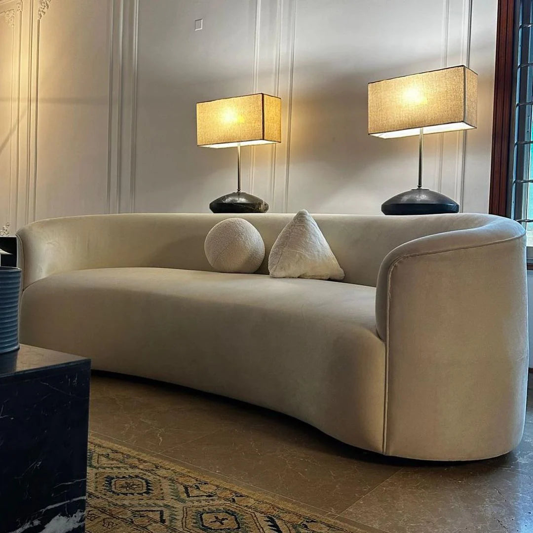 Cream Curved Sofa