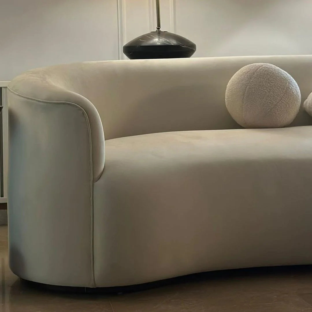Cream Curved Sofa