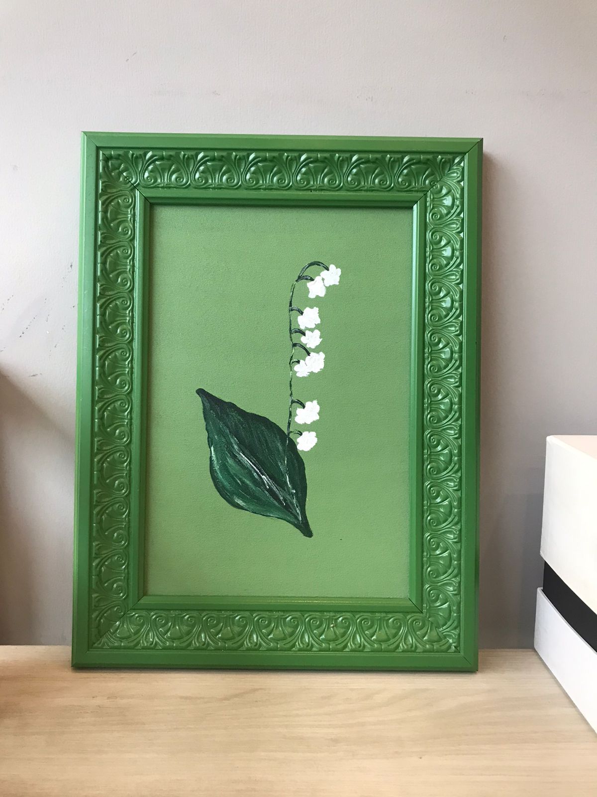 Wilted Jasmine on Green(Floral series)- Picturesque by Rabia Nasir