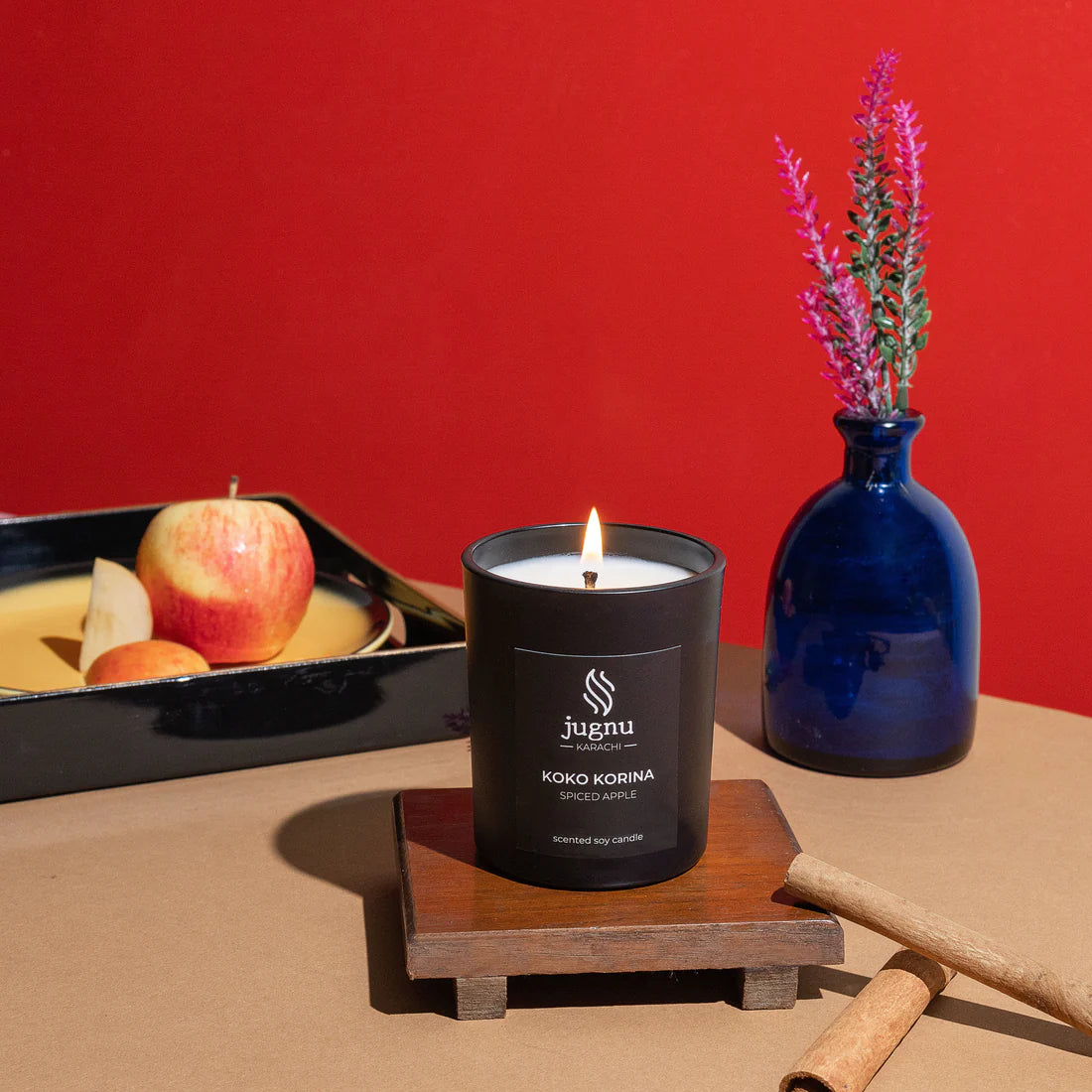 Koko Korina (Spiced Apple) - Scented Soy Candle_ Jugnu