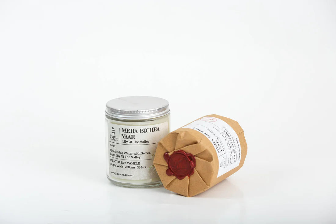 Mera Bichra Yaar (Lily Of The Valley) - Scented Soy Candle-jugno