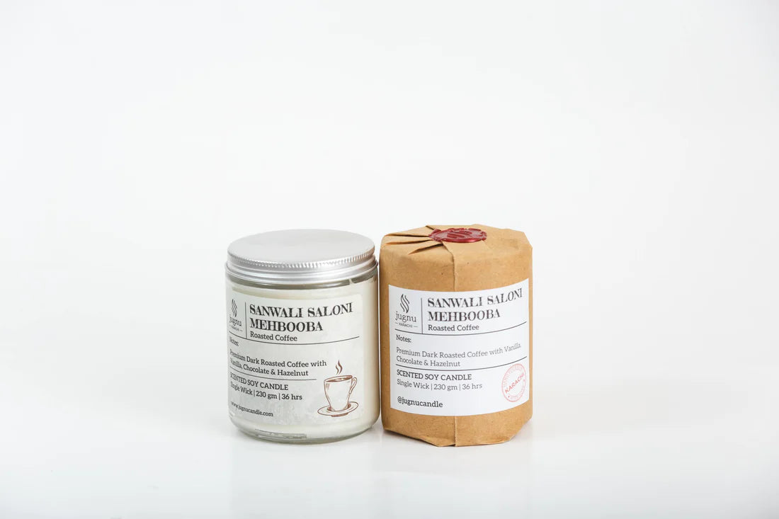 Sanwali Saloni Mehbooba (Freshly Brewed Coffee) - Scented Soy Candle-jugno