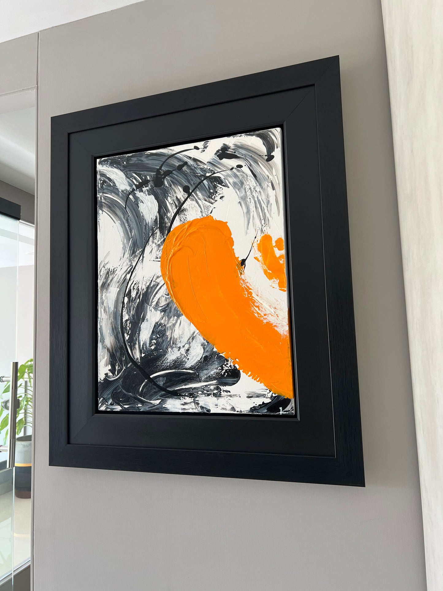 Abstract Textured -Orange- Canvases By Zainab