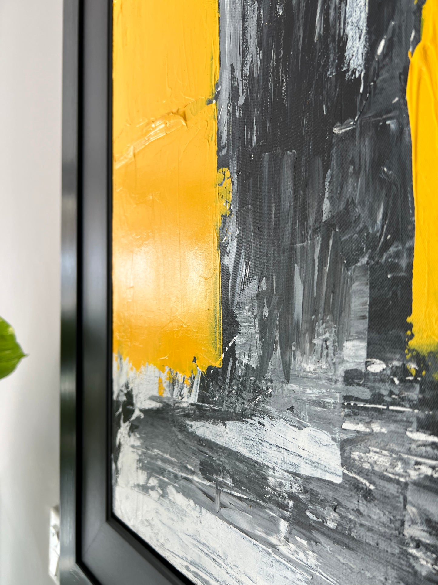 Abstract Textured -Yellow- Canvases By Zainab