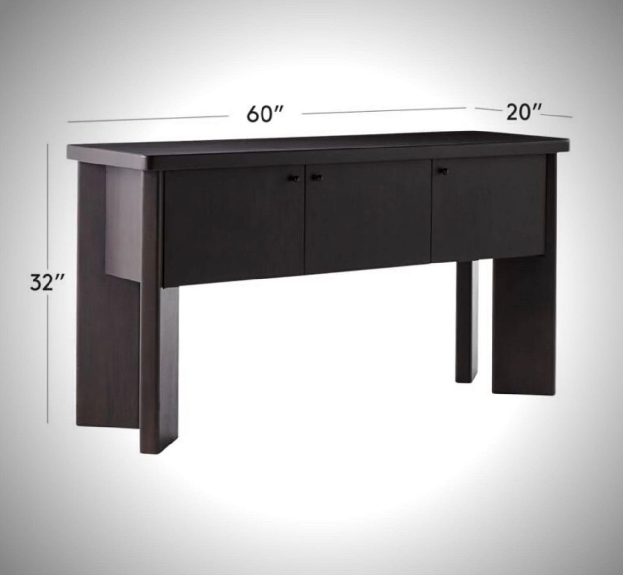 Shawdow Blackened Wooden Sideboard