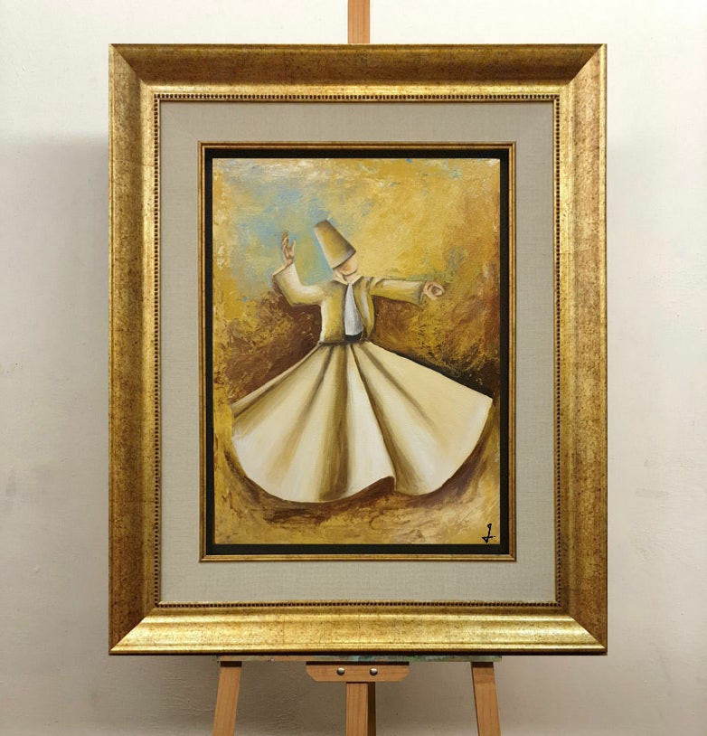 Abstract Textured -Whirling Dervish - Canvases By Zainab