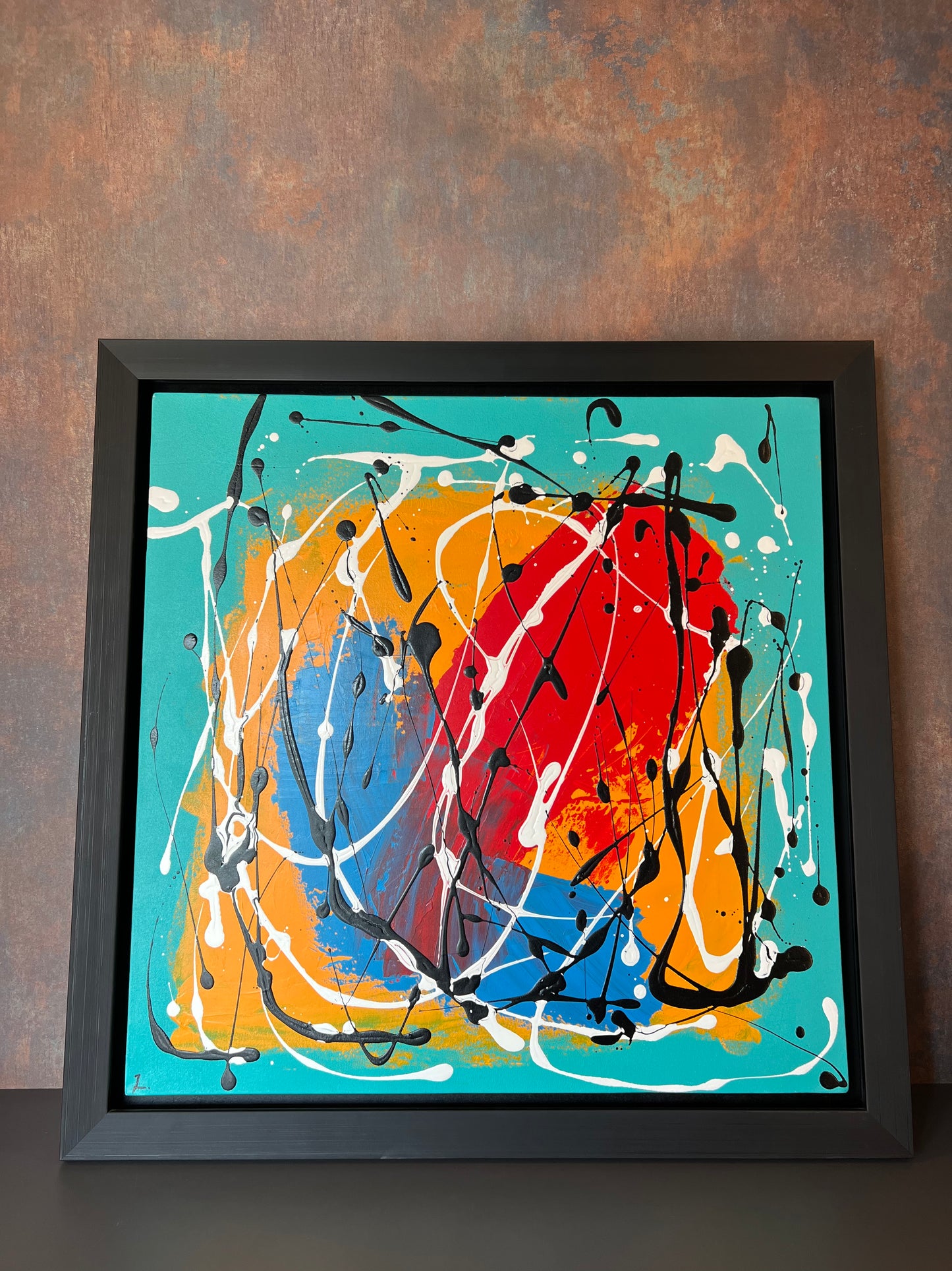 Abstract Textured -Ice Blue - Canvases By Zainab