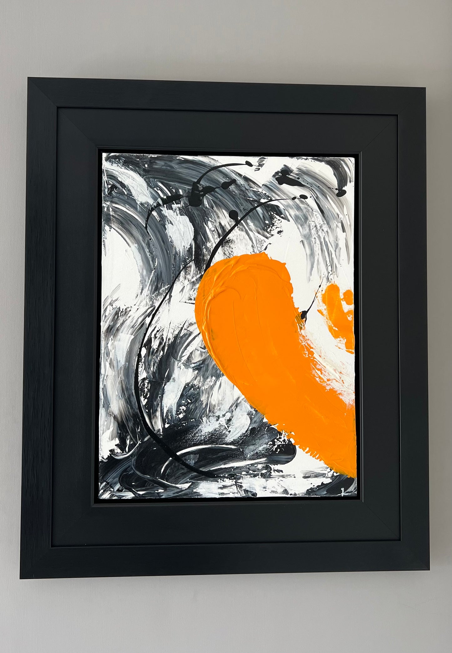 Abstract Textured -Orange- Canvases By Zainab