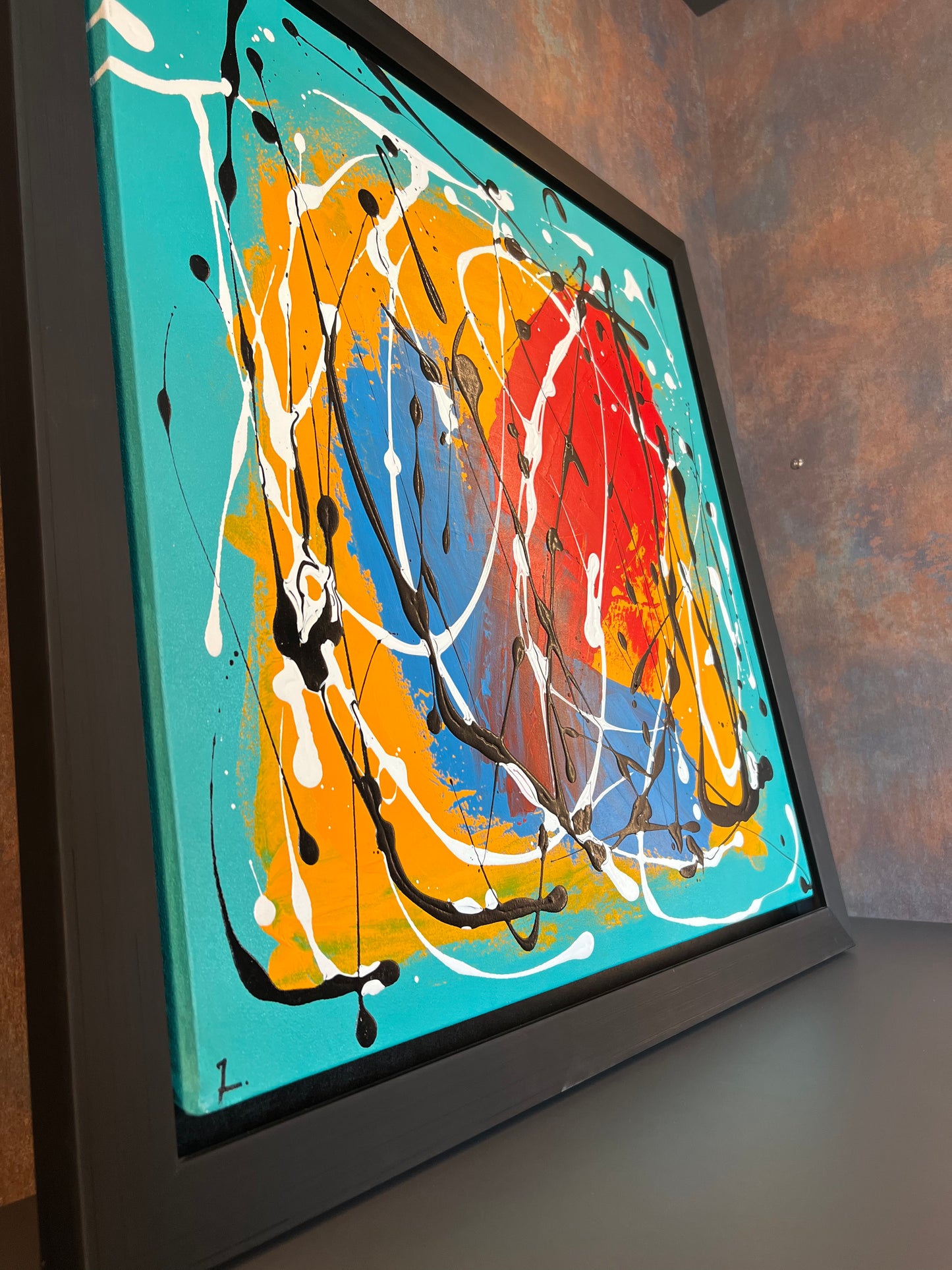 Abstract Textured -Ice Blue - Canvases By Zainab