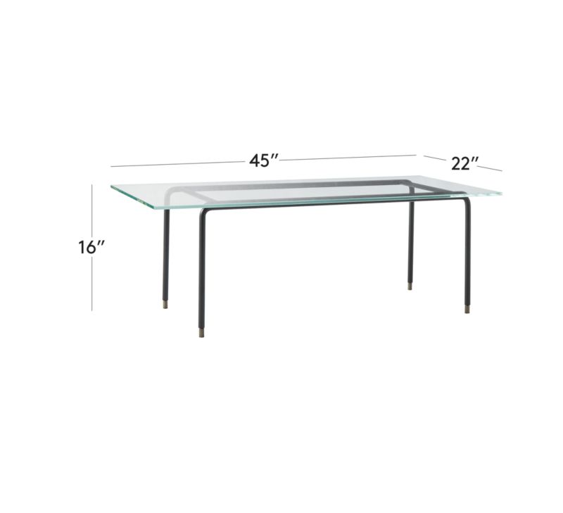 Cane Glass Coffee Table