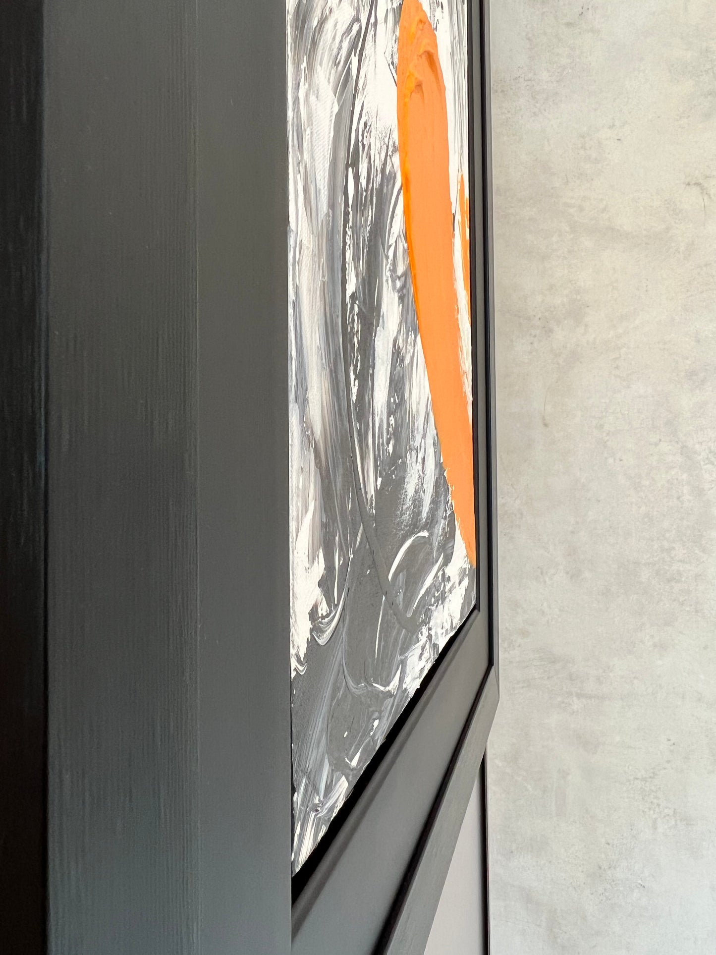 Abstract Textured -Orange- Canvases By Zainab