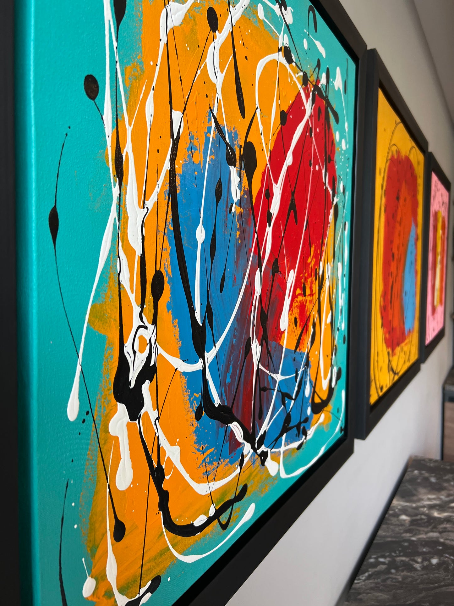 Abstract Textured -Ice Blue - Canvases By Zainab