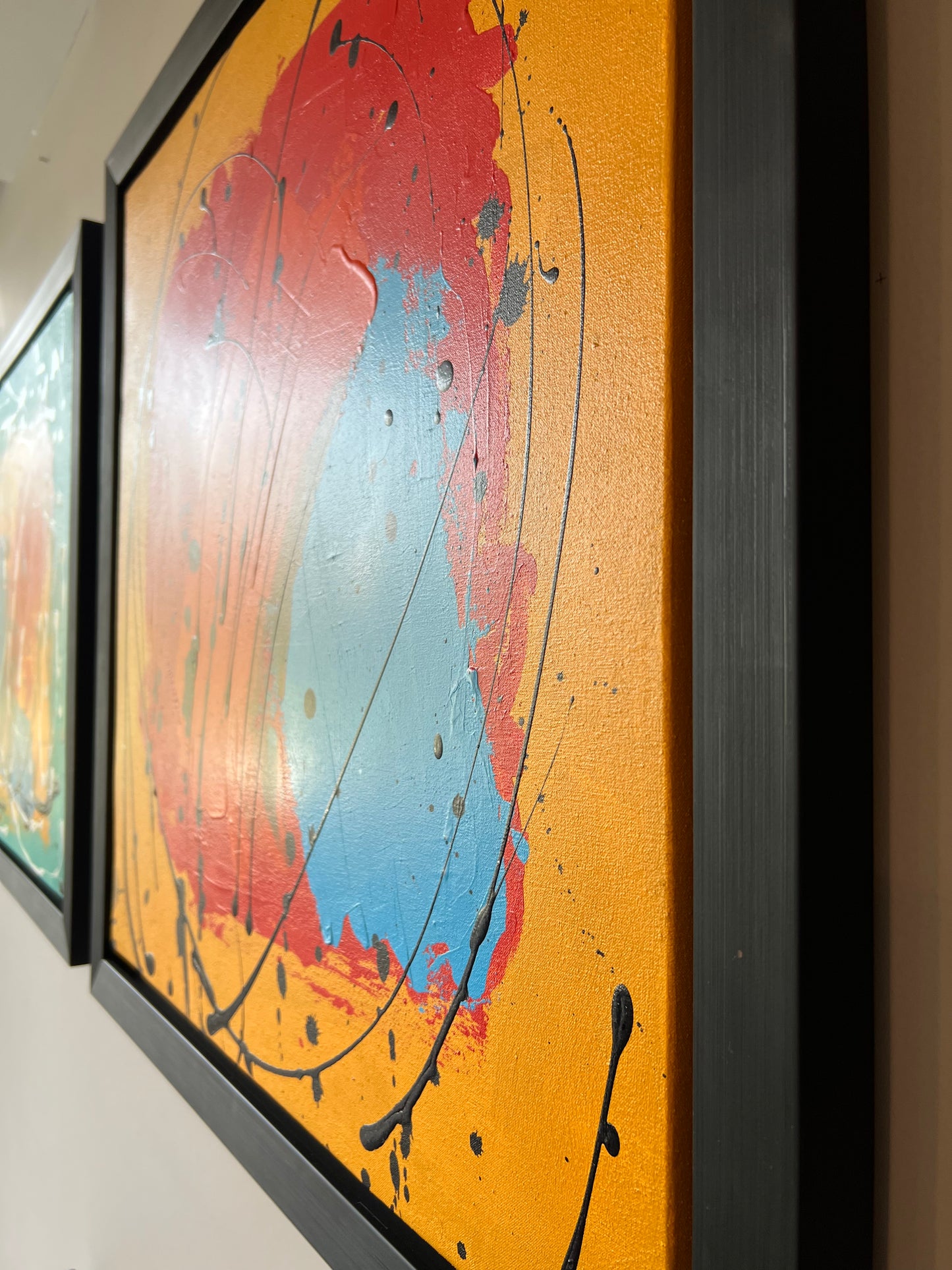 Abstract Textured -Mustard - Canvases By Zainab