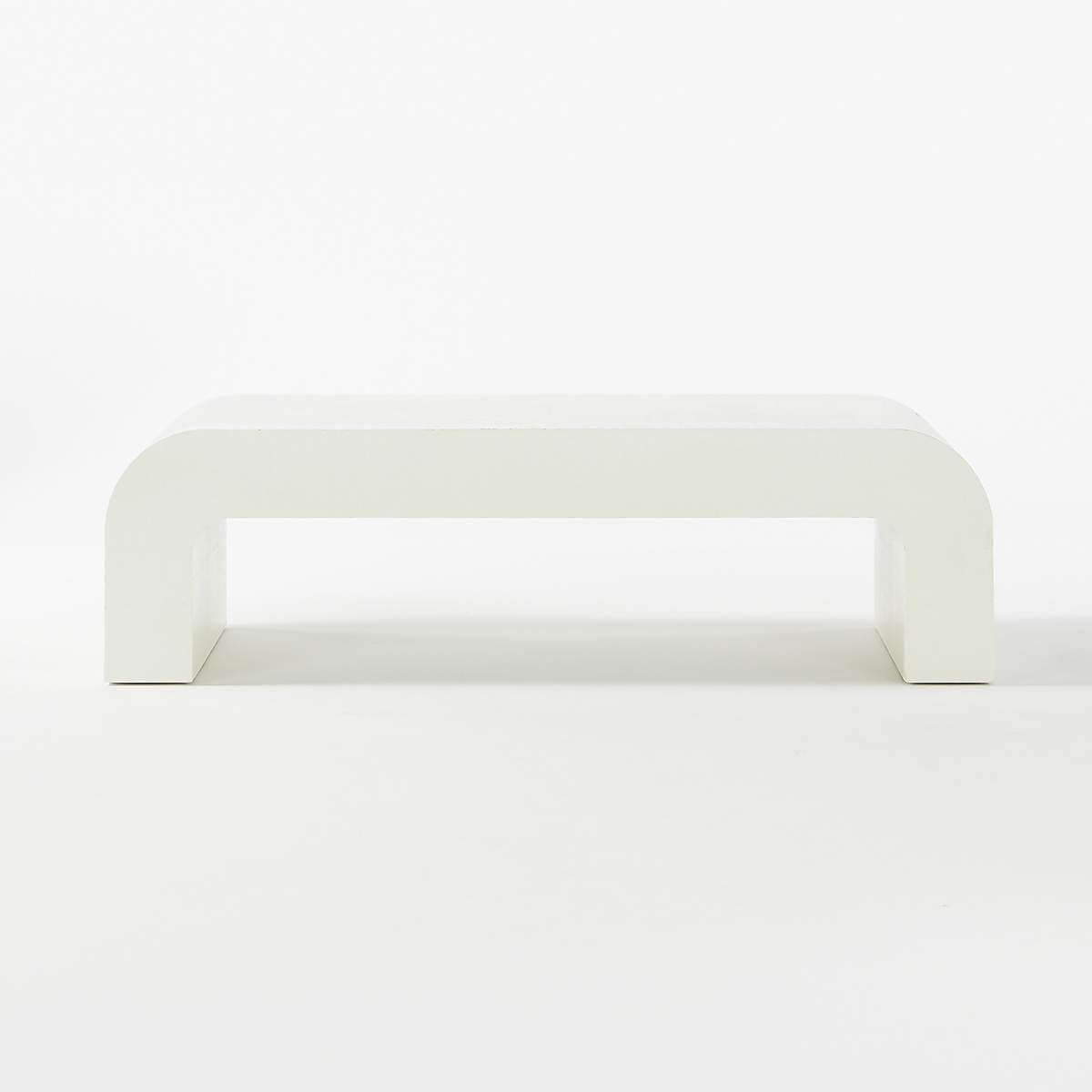 Horseshoe Ivory Lacquered Linen Coffee Table
