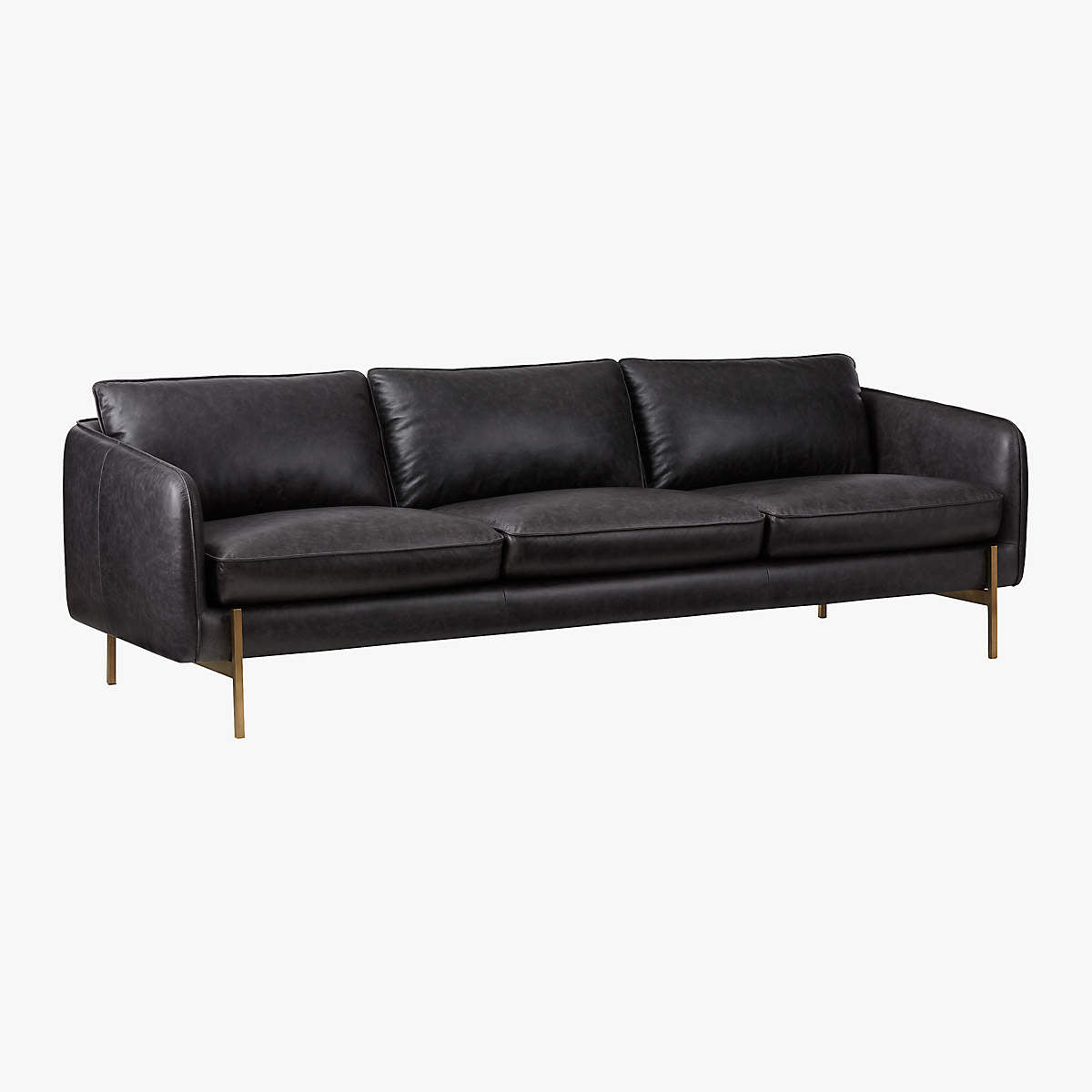 Hoxton Black Leather Sofa