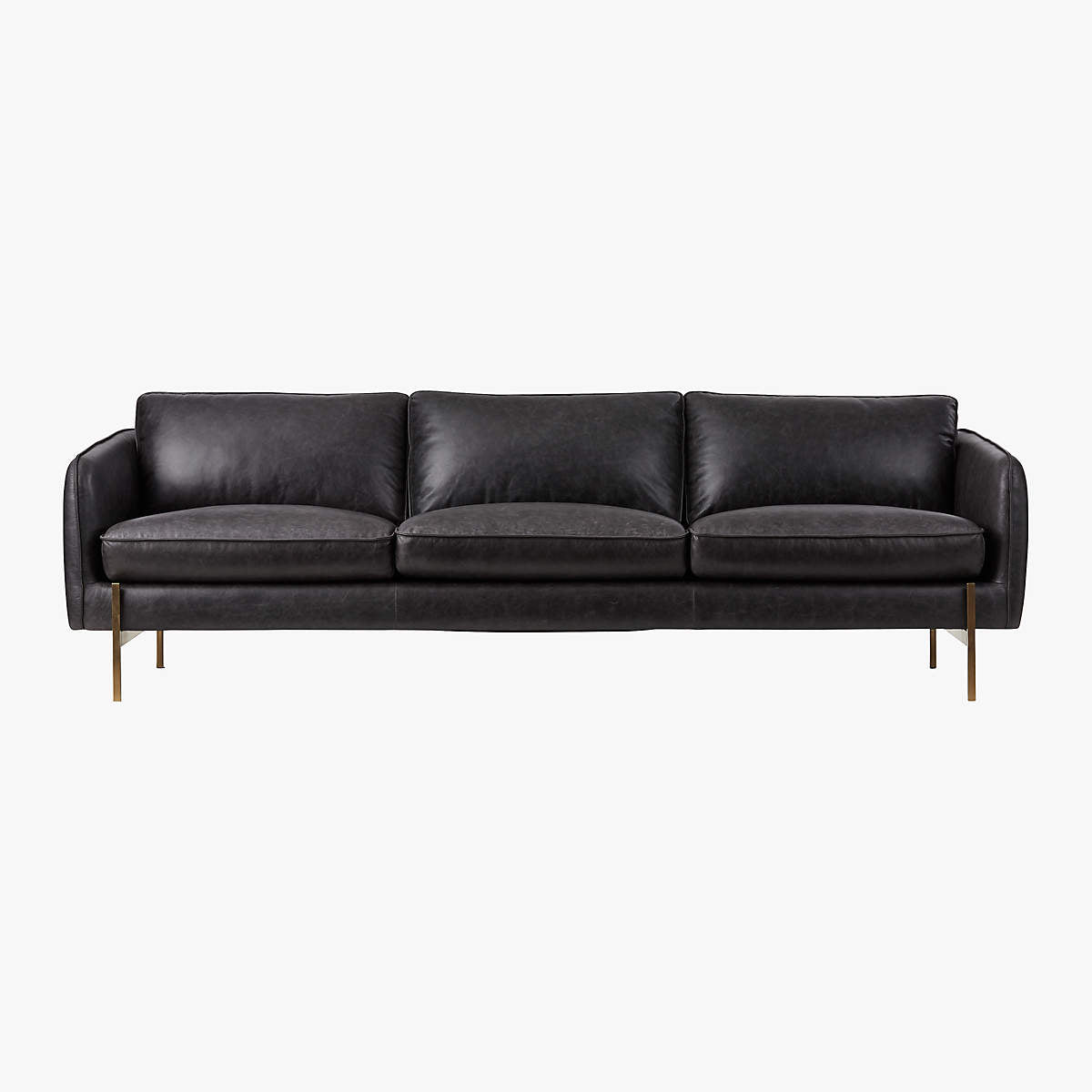 Hoxton Black Leather Sofa