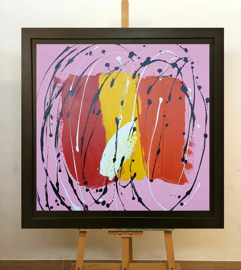 Abstract Textured - Pink - Canvases By Zainab