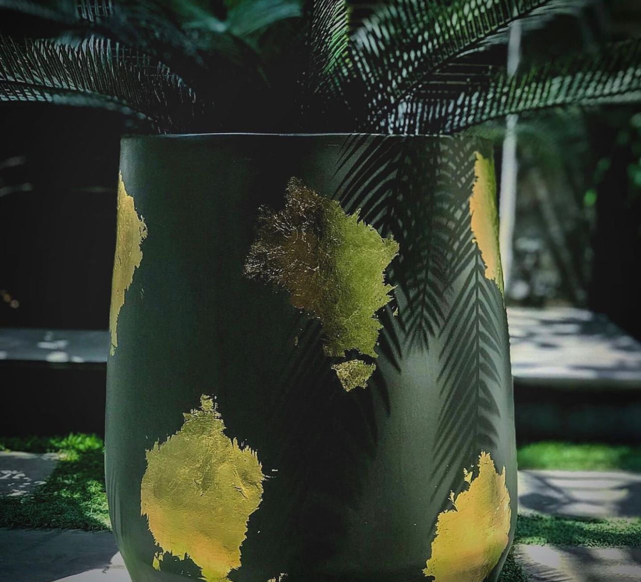 Charcoal Gold Leaf