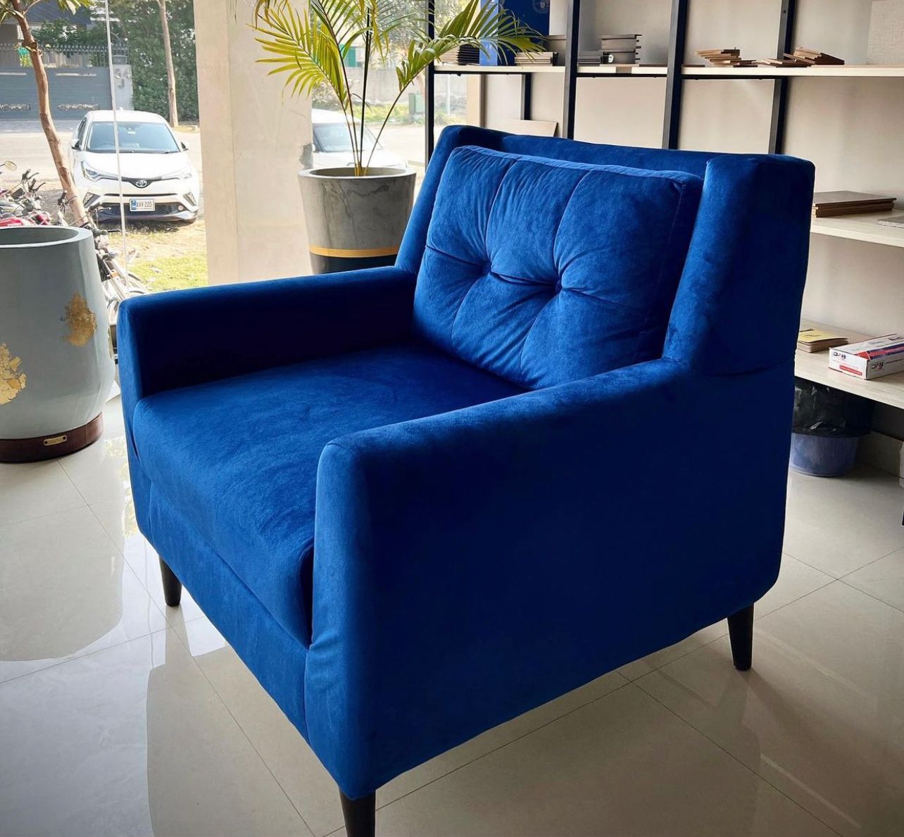 Blue Pop Out Sofa