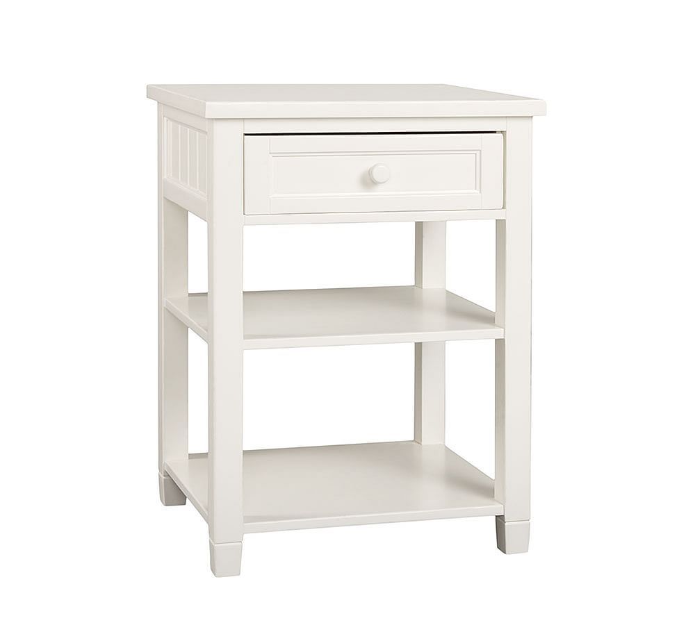 Classic White Beadboard Nightstand(Set of 2)