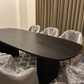 Blackened Oak Dining Table
