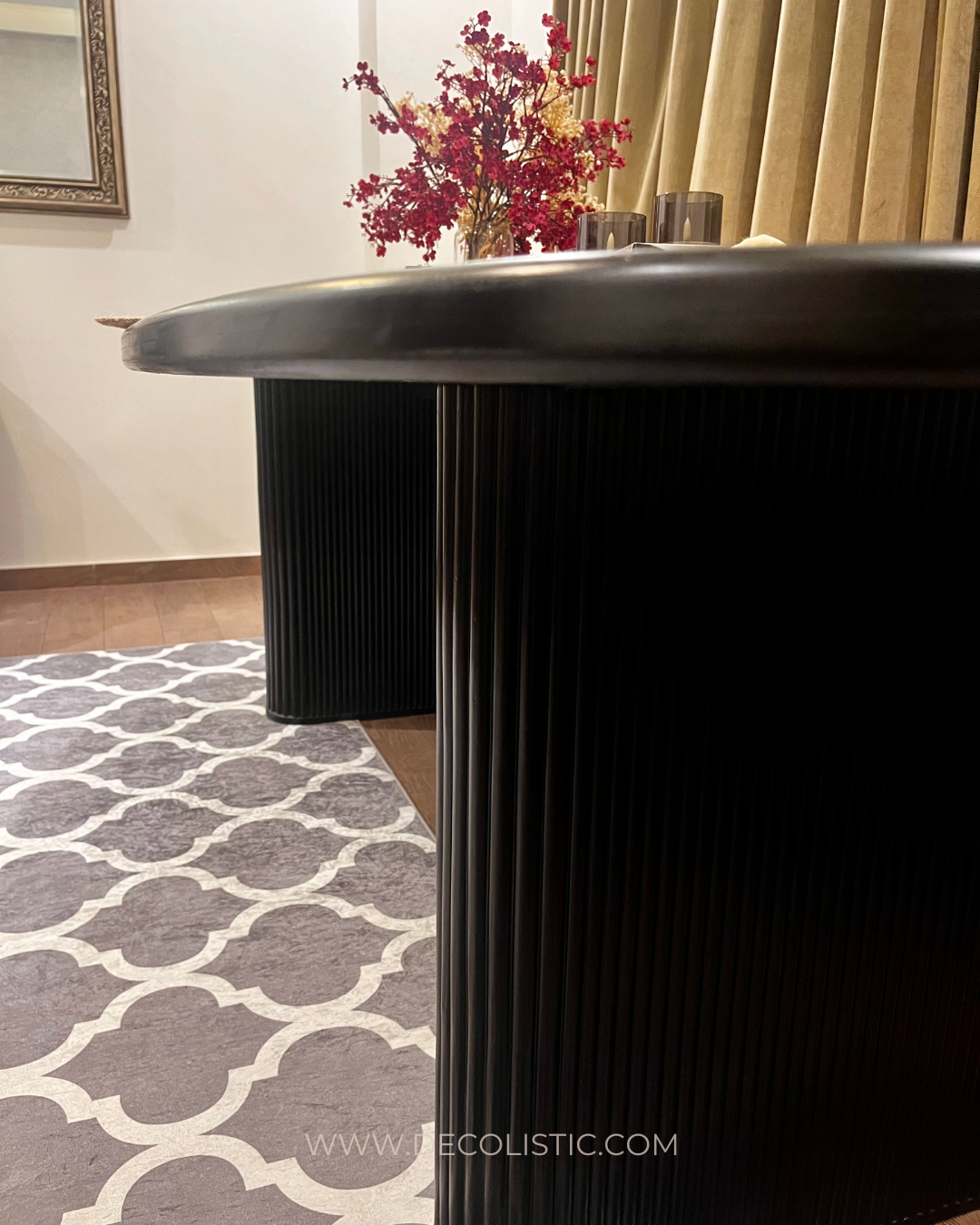 Blackened Oak Dining Table