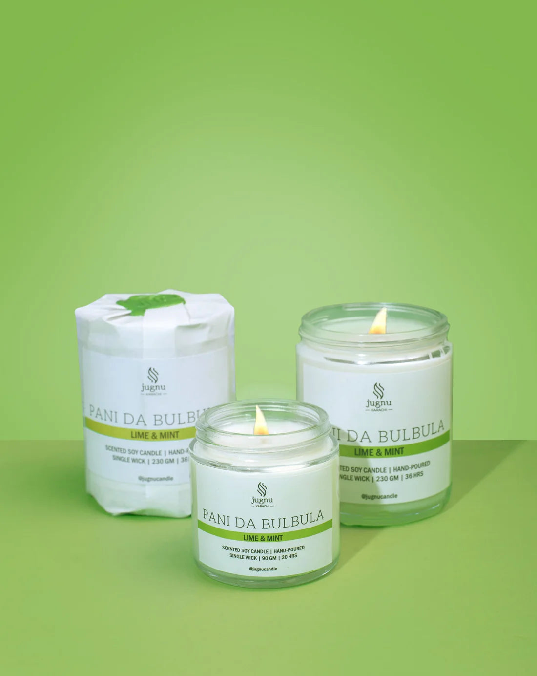 Pani Da Bulbula (Lime & Mint) - Scented Soy Candle-jugno