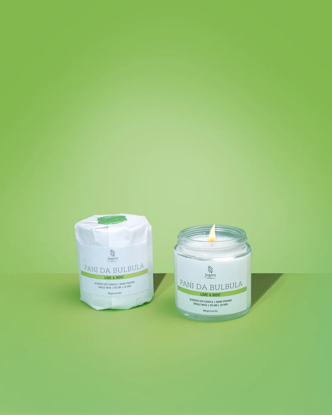 Pani Da Bulbula (Lime & Mint) - Scented Soy Candle-jugno