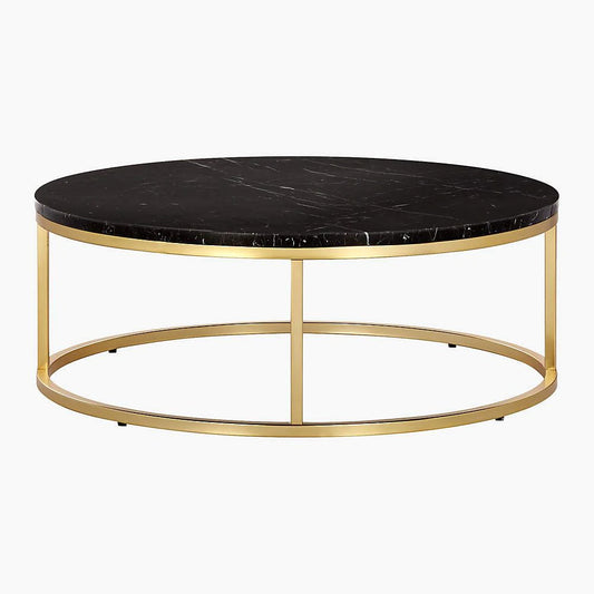 Smart Round Black Marble Coffee Table