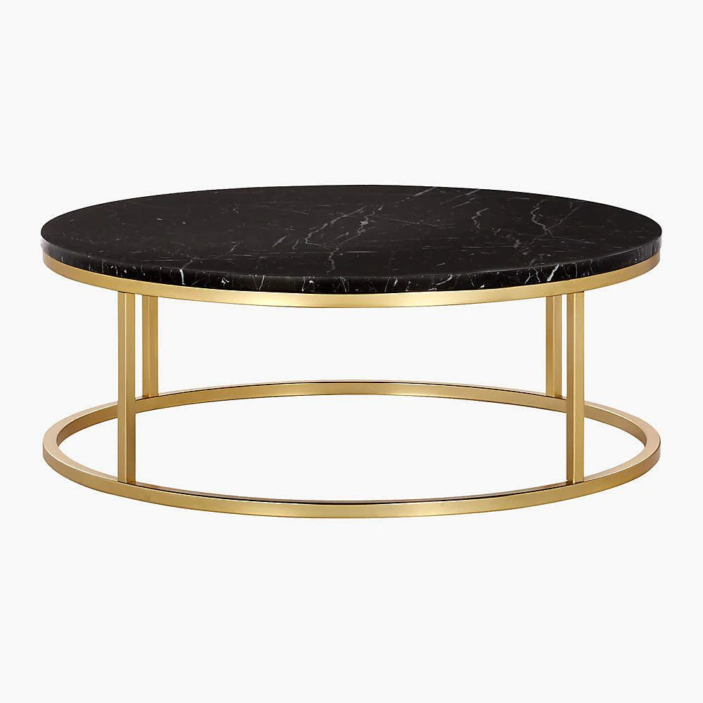 Smart Round Black Marble Coffee Table