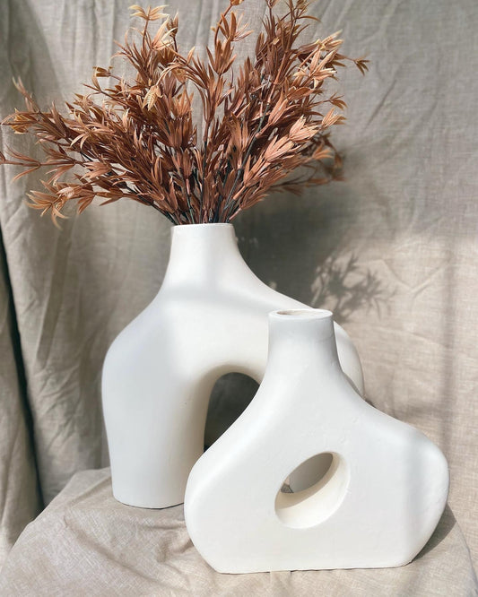 Terracotta-Asymmetric Vase