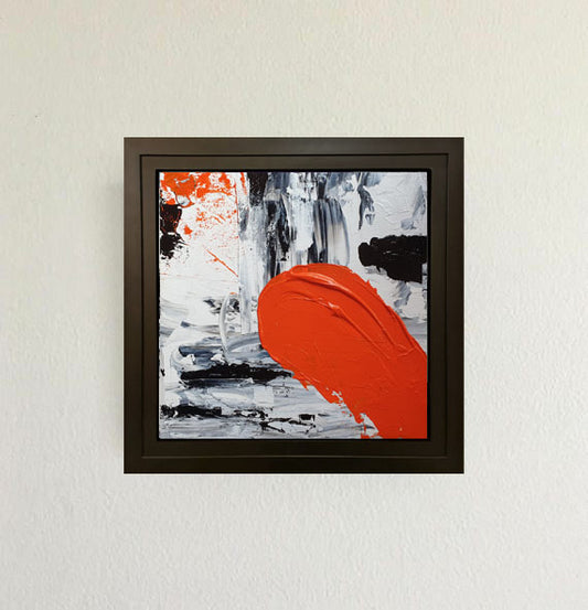 Abstract Textured Orange - Canvases By Zainab